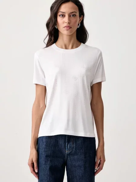 Guess tricou pentru femei cu modal alb