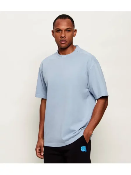 BOSS ORANGE Tricou Te_Dye | Oversize fit albastru