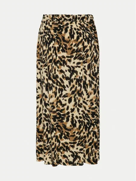 YAS Fustă midi Savanna Maro negru