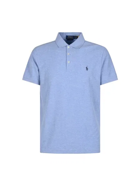 Dzianinowa koszulka polo Polo Ralph Lauren niebieska
