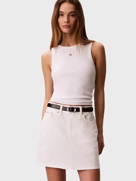 Джинсова спідниця Calvin Klein Jeans біла