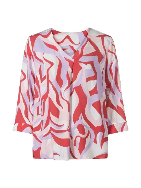 Heine Bluză lila / portocaliu / roșu alb