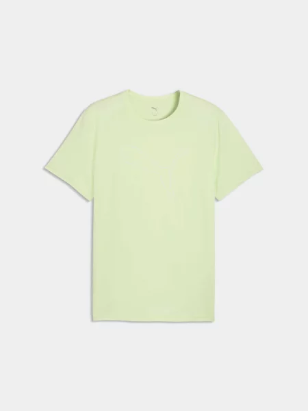 Спортивна футболка PUMA M Tad Ess Heather Cat Tee комбінований верх зелений
