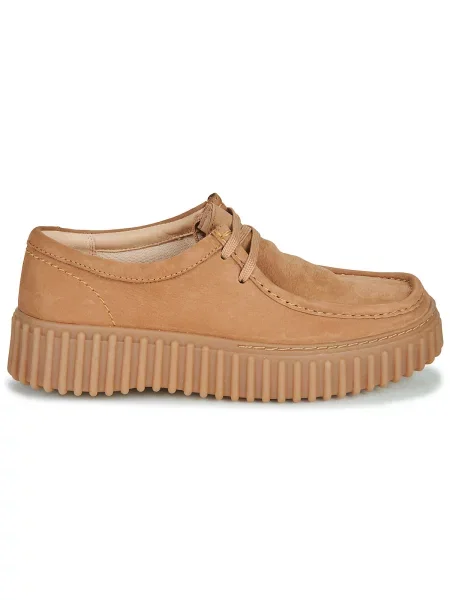 Šněrovací polobotky Clarks béžové