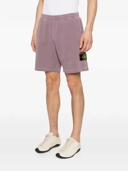 Pantaloni scurți Stone Island cu strasuri roz