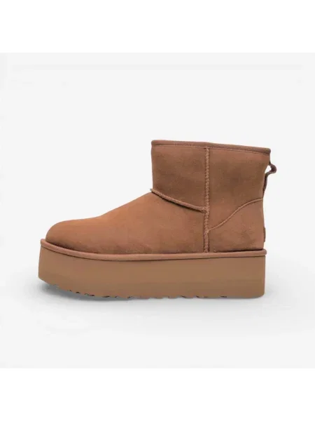 Pantofi Ugg cu platformă clasici mini alb