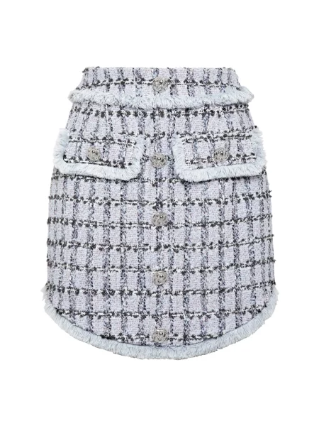 Spódnica mini Philipp Plein tweedowa niebieska
