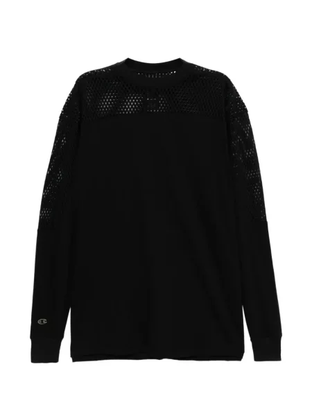 Lung tricou Rick Owens plasă negru