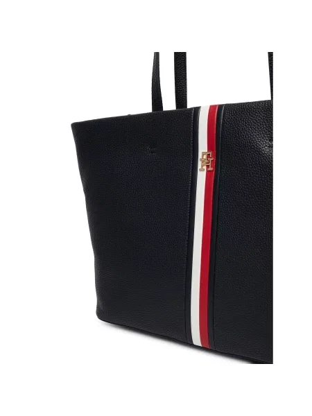 Kabelka Tommy Hilfiger Th Corp Ess Tote Tmavomodrá