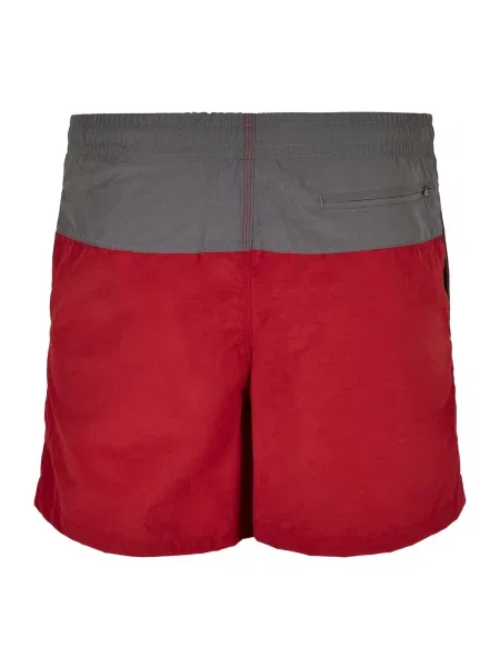 Urban Classics Kratke kopalne hlače kamen / ognjeno rdeča siva