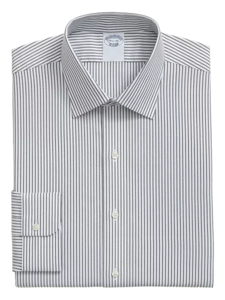 Pruhovaná keprová košile Brooks Brothers černá