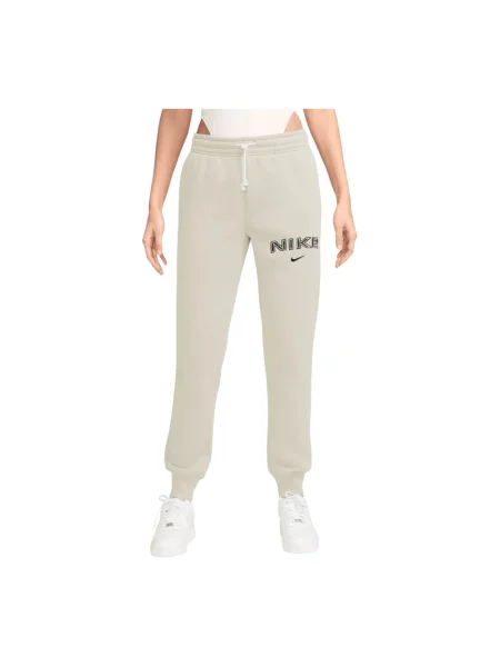 Spodnie Nike Phoenix Fleece light orewood brn białe