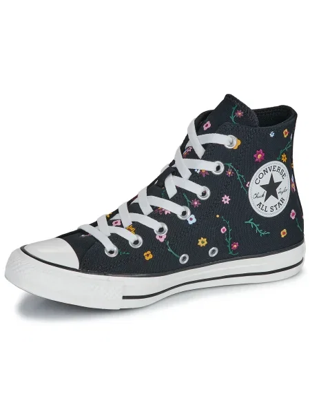 Pantofi Converse cu model floral negru