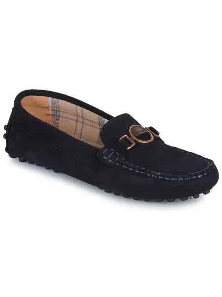 Barbour mocasini pentru femei din piele întoarsă Laire albastru