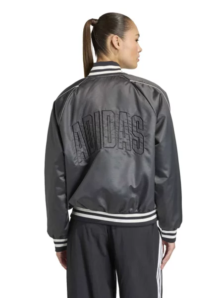 ADIDAS SPORTSWEAR Sportska jakna STADIUM crna / bijela siva