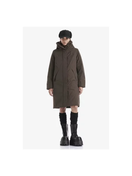 Długa parka Krakatau brązowa