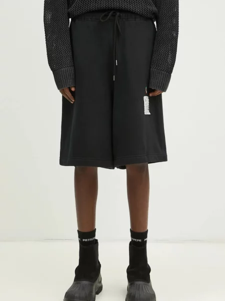 Maison MIHARA YASUHIRO pantaloni scurti din Distressed Shorts barbati negru