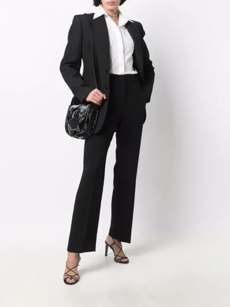 Lung cămașă Alberta Ferretti cu broderie alb