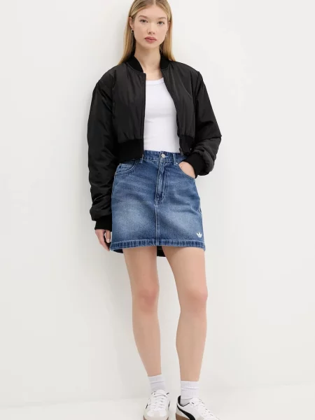 Мини джинсовая юбка Adidas Originals клеш