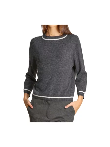 Sweter Marella wełniany szary