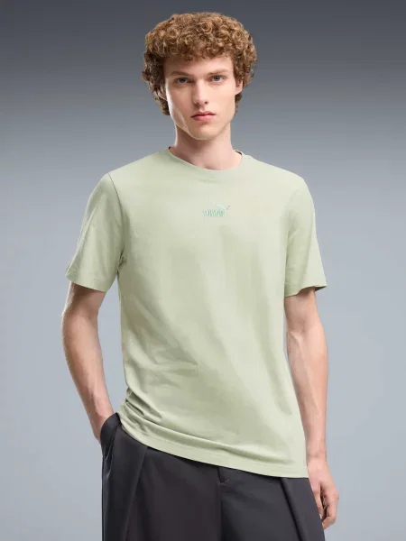 Футболка Puma с лого зеленая