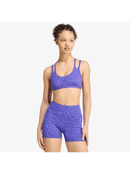 Sutien adidas Optime Workout Snake Strappy Light Support Bra Solar Purple/ Pure Purple M violet