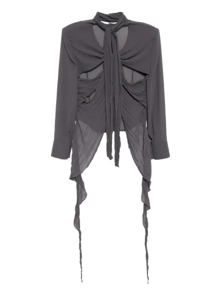 Bluzka Ych drapowana szara