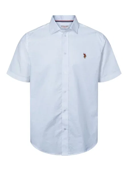 U.S. POLO ASSN. Cămașă UMNatan albastru deschis / maro / roșu alb
