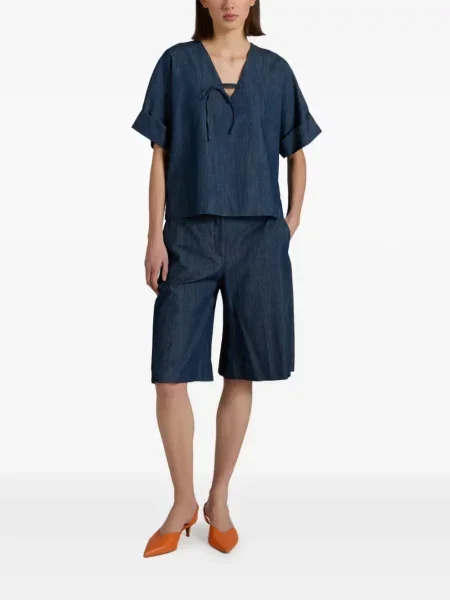 Tricou Glanshirt cu legături albastru