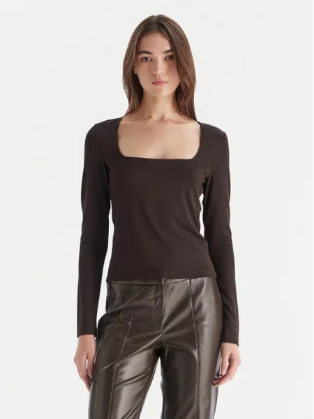 Vero Moda Bluzka Kanva brązowy