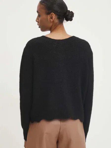 Answear.LAB sweter z wełną czarny