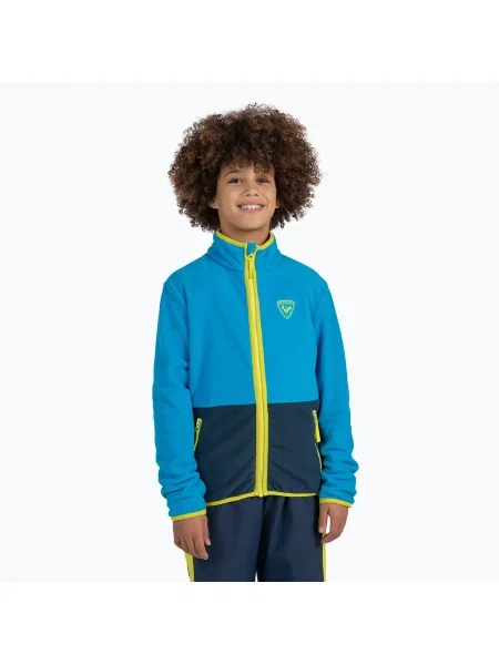 Детски суитшърт Rossignol Jr Strawpile Fleece Fz overses синьо