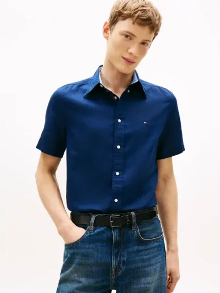 Tommy Hilfiger Cămașă | cu adaos de in