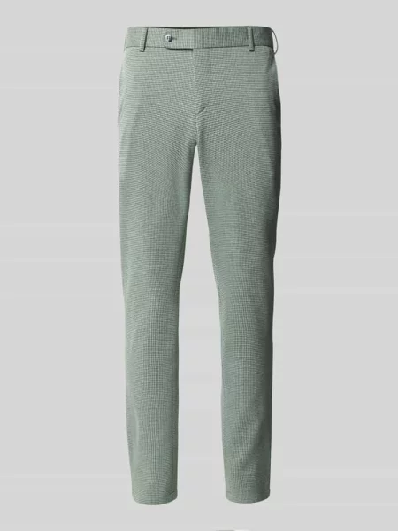 Spodnie do garnituru o kroju slim fit ze szlufkami na Atelier Torino zielone