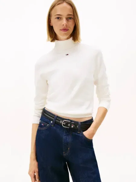Pulover Tommy Jeans alb