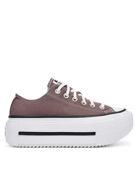 Plátěnky Converse Chuck Taylor All Star Lift Double Stack hnědá
