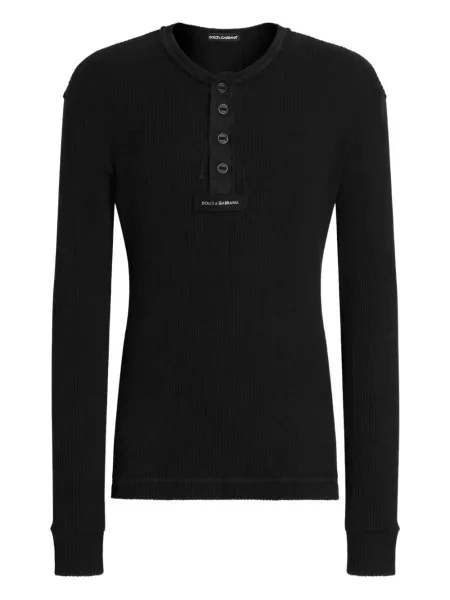 Tricou Dolce & Gabbana cu nervuri negru