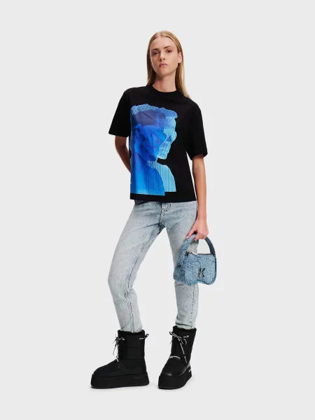 Прямые джинсы Karl Lagerfeld Jeans синие