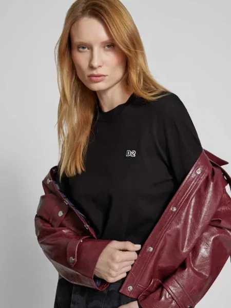 Bluza z wyhaftowanym logo Dsquared2 czarna