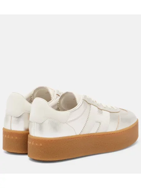 Sneakerși Hogan din piele cu platformă