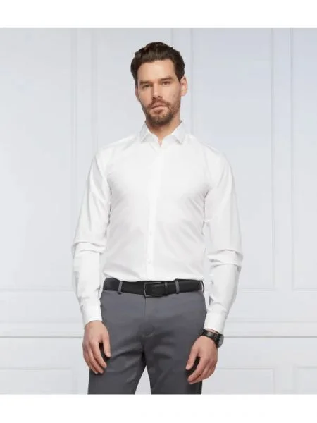 HUGO Cămașă Erondo | Extra slim fit | easy iron alb