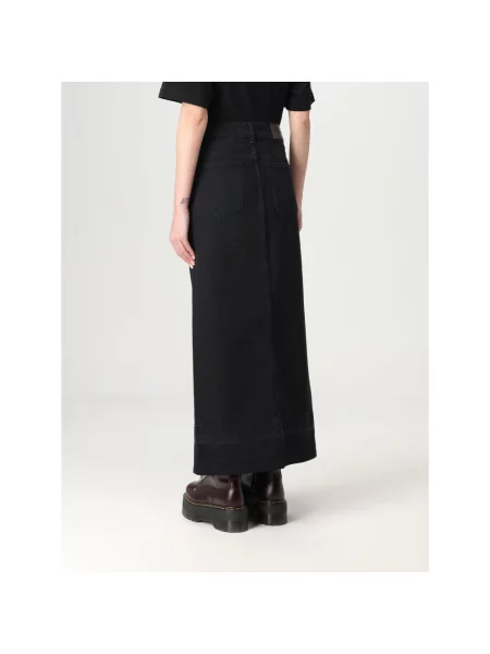 Maksi spódnica jeansowa Pinko czarna