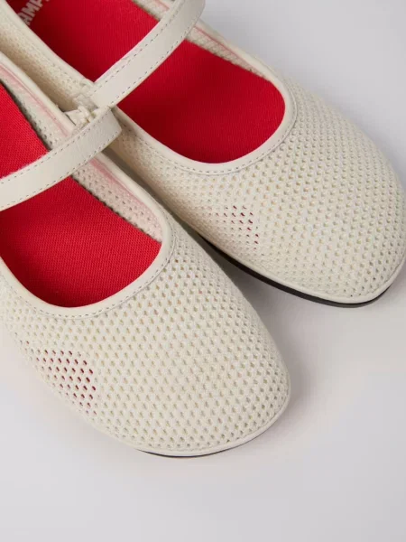 Кожаные балетки Camper белые