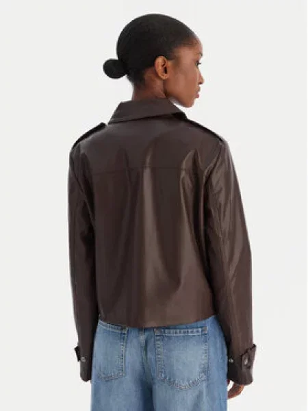 Calvin Klein Jeans Jakna iz umetnega usnja Moto rjava