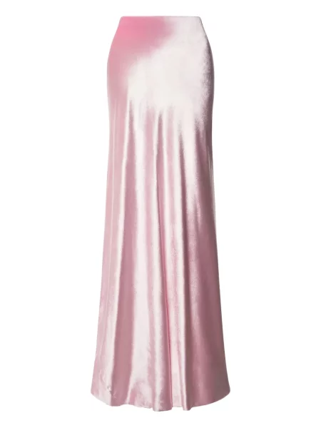 Fusta maxi Alberta Ferretti din satin roz