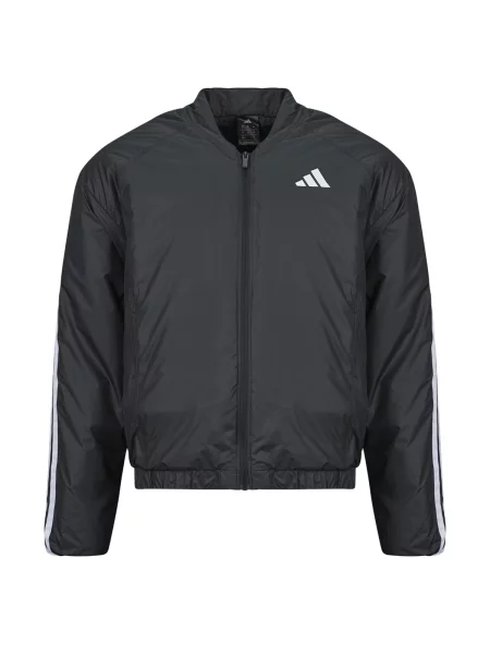 Bomber jakna Adidas s črtami izolirana črna