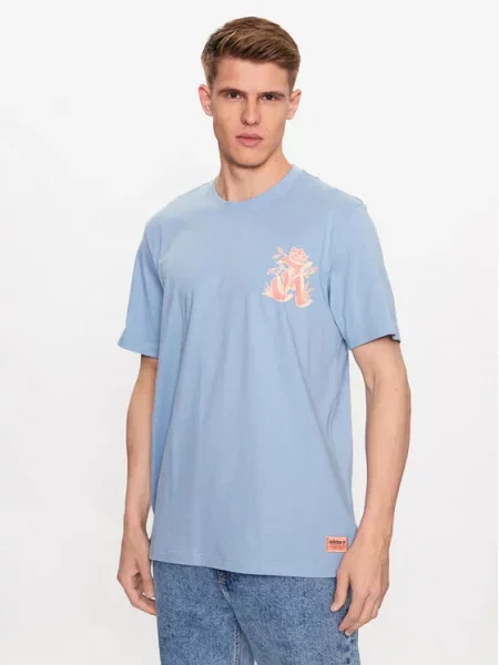 Adidas Marškinėliai Graphic Glide T-Shirt Žydra mėlyna