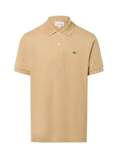 Koszulka polo Lacoste klasyczna z krótkim rękawem beżowa