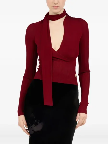 Top Roberto Cavalli tricotate roșu