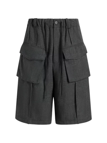 Pantaloni scurți Public School New York de mohair gri